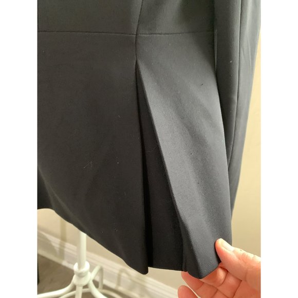 Theory Pleated Blazer Black Crepe Size 0 $465 Womens Career 6498 Pockets - Picture 8 of 14
